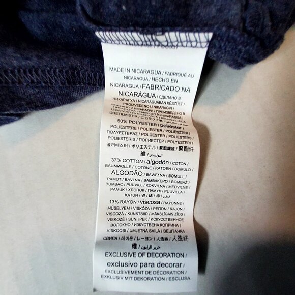 Majestic Atlanta Braves Womens T-Shirt Heathered Navy Size M Genuine MLB - Picture 10 of 10